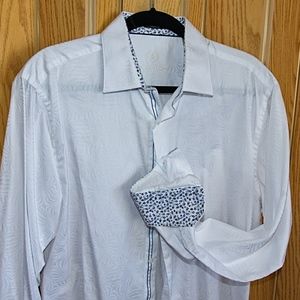 PRICE DROP! - BUGATCHI - White Long Sleeve Shirt